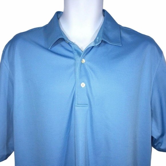 Greg Norman ML75 Play Dry Striped Golf Polo Large - Picture 2 of 7